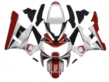 Blanc Rouge Noir Brillant Pramac Carénage Moto Honda CBR900RR 929 2000-2001 Pas Chère