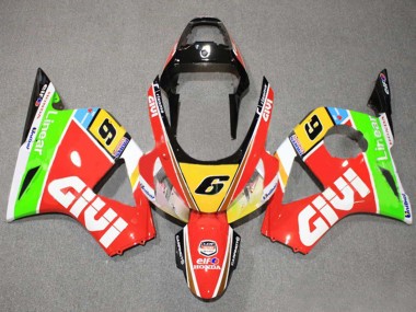 Blanc Rouge Jaune Bleu Vert Noir Elf Givi 6 Carénage Moto Honda CBR900RR 954 2002-2003 Pas Chère