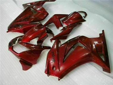 Rouge Marron Carénage Moto Kawasaki EX250 2008-2012 Pas Chère