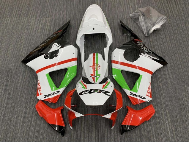 Blanc Rouge Vert Noir Brillant Carénage Moto Honda CBR900RR 954 2002-2003