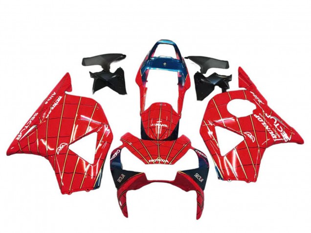 Rouge Bleu Foncé Dunlop Carénage Moto Honda CBR900RR 954 2002-2003