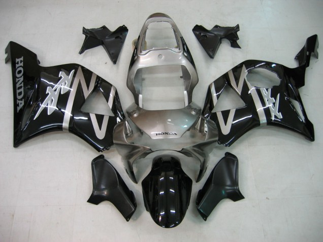 Argent Noir Brillant Carénage Moto Honda CBR900RR 954 2002-2003