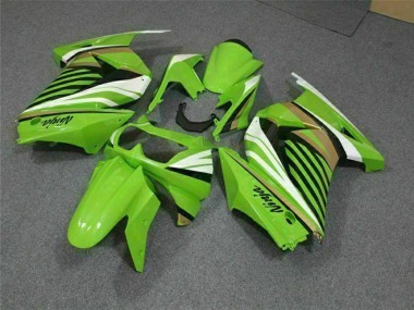 Vert Blanc Noir Carénages Moto Kawasaki EX250 2008-2012 Pas Chère