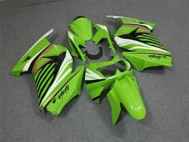 Vert Blanc Noir Carénages Moto Kawasaki EX250 2008-2012