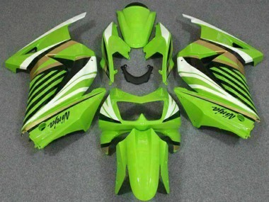 Vert Blanc Noir Carénages Moto Kawasaki EX250 2008-2012 Pas Chère