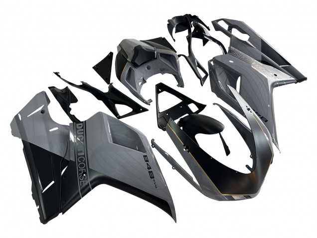 Argent Or Noir Mat Carénage Moto Ducati 848 2007-2014