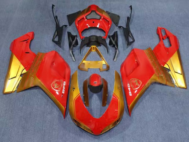 Rouge Or Carénage Moto Ducati 848 2007-2014