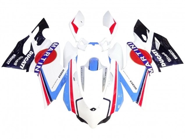 Blanc Rouge Bleu Noir Brillant Martini Carénage Moto Ducati 1199 2011-2014