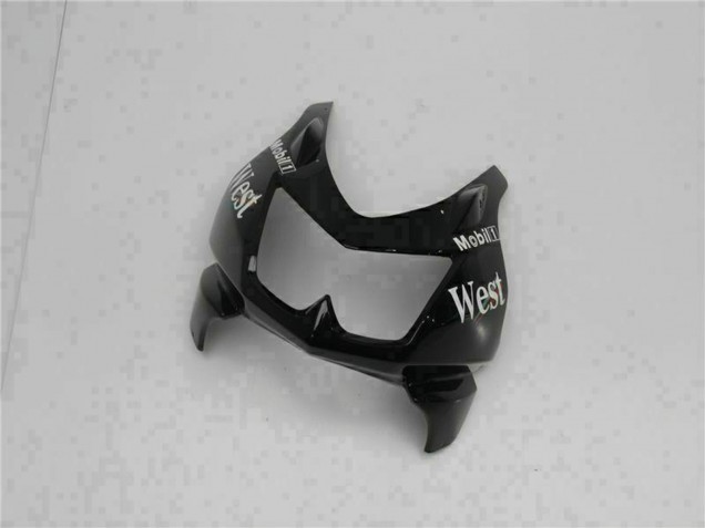 Noir Brillant Blanc West Carénage Moto Kawasaki EX250 2008-2012