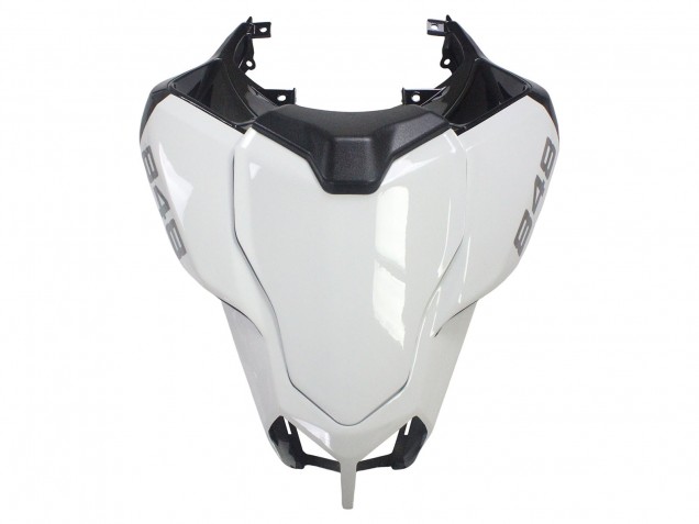 Blanc Noir Brillant Corse Carénage Moto Ducati 848/1098/1198 2007-2014