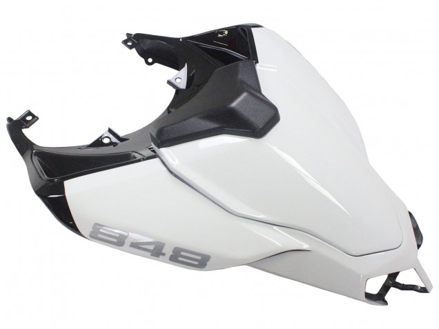 Blanc Noir Brillant Corse Carénage Moto Ducati 848/1098/1198 2007-2014