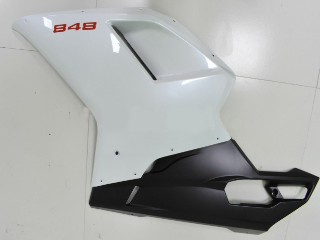 Blanc Noir Mat Carénage Moto Ducati 848 2007-2014