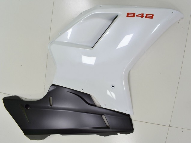 Blanc Noir Mat Carénage Moto Ducati 848 2007-2014
