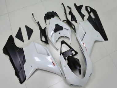 Blanc Noir Mat Carénage Moto Ducati 848 2007-2014 Pas Chère
