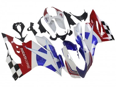 Blanc Bleu Rouge Noir Carénage Moto Ducati Panigale 899 2011-2014 Pas Chère