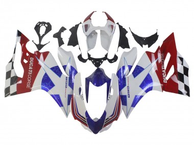 Blanc Bleu Rouge Noir Carénage Moto Ducati Panigale 899 2011-2014 Pas Chère