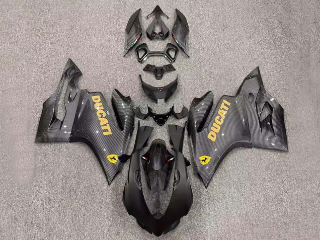 Noir Fibre de Carbone Style Carénage Moto Ducati Panigale 899/1199 2011-2014