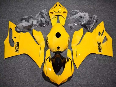 Jaune Brillant Carénage Moto Ducati Panigale 899/1199 2011-2014 Pas Chère