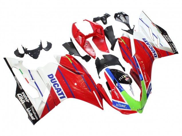 Blanc Rouge Vert Bleu Noir Brillant Flex-Box Carénage Moto Ducati Panigale 899/1199 2011-2014