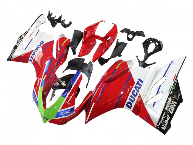 Blanc Rouge Vert Bleu Noir Brillant Flex-Box Carénage Moto Ducati Panigale 899/1199 2011-2014