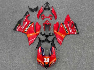 Rouge Orange Noir Monstre Lenovo 18 Carénage Moto Ducati Panigale 899/1199 2011-2014 Pas Chère