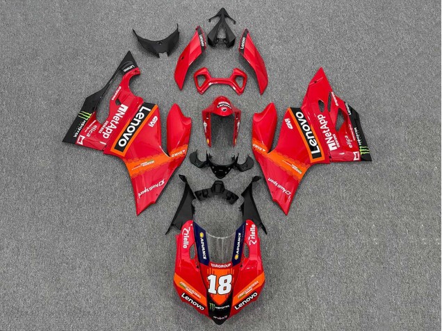 Rouge Orange Noir Monstre Lenovo 18 Carénage Moto Ducati Panigale 899/1199 2011-2014