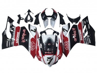 Blanc Rouge Noir Brillant Aruba.it 7 Carénage Moto Ducati Panigale 899/1199 2011-2014 Pas Chère