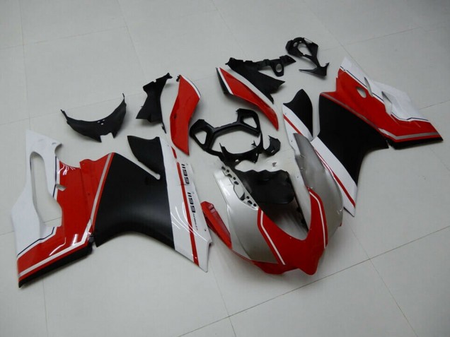 Blanc Rouge Noir Mat Carénage Moto Ducati 1199 2011-2014