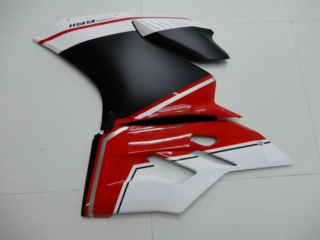 Blanc Rouge Noir Mat Carénage Moto Ducati 1199 2011-2014