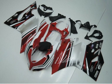 Blanc Rouge Noir Brillant Carénages Moto Ducati Panigale 899 2011-2014 Pas Chère
