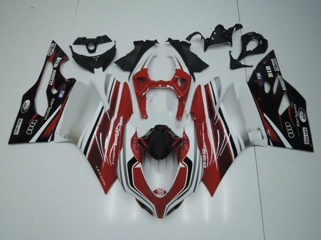 Blanc Rouge Noir Brillant Carénages Moto Ducati Panigale 899 2011-2014