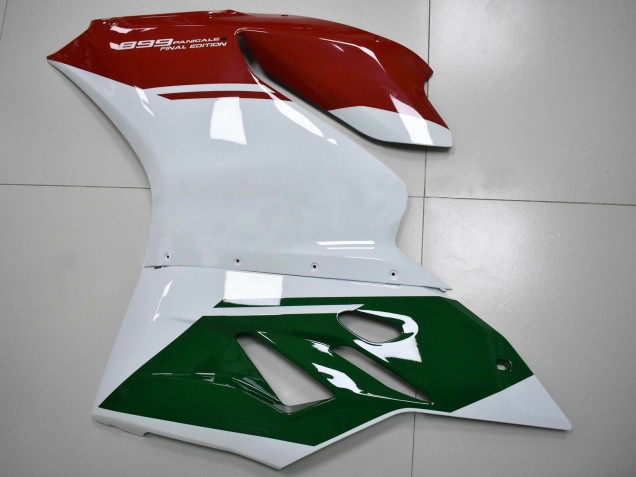 Blanc Rouge Vert Foncé Carénage Moto Ducati Panigale 899 2011-2014