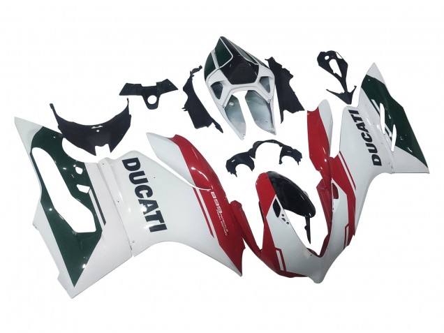 Blanc Rouge Noir Brillant Carénage Moto Ducati Panigale 899 2011-2014