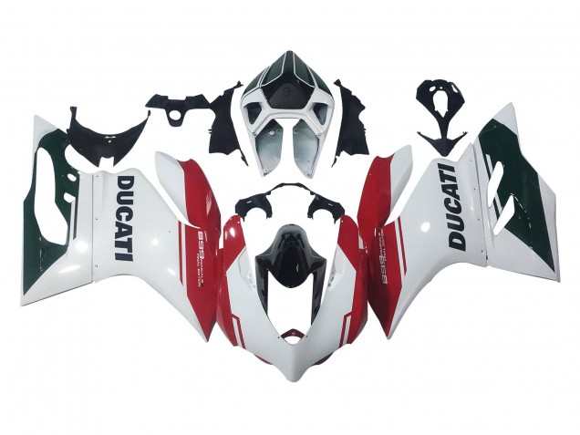 Blanc Rouge Noir Brillant Carénage Moto Ducati Panigale 899 2011-2014