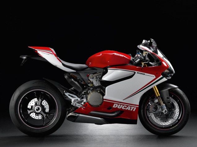 Blanc Rouge Vert Noir Brillant Carénage Moto Ducati 1199 2011-2014
