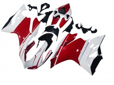 Blanc Rouge Noir Brillant Carénage Moto Ducati 1199 2011-2014 Pas Chère