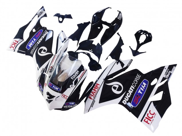 Blanc Noir Bleu Fiamm Ficc 7 Carénage Moto Ducati Panigale 899/1199 2011-2014