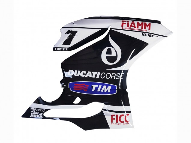 Blanc Noir Bleu Fiamm Ficc 7 Carénage Moto Ducati Panigale 899/1199 2011-2014