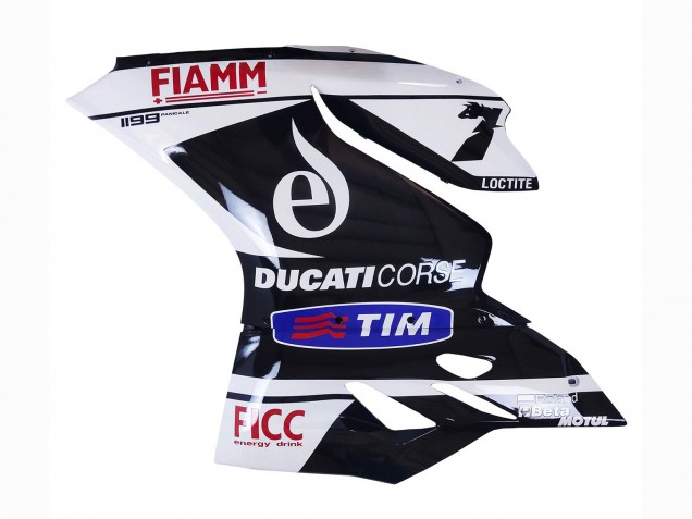 Blanc Noir Bleu Fiamm Ficc 7 Carénage Moto Ducati Panigale 899/1199 2011-2014