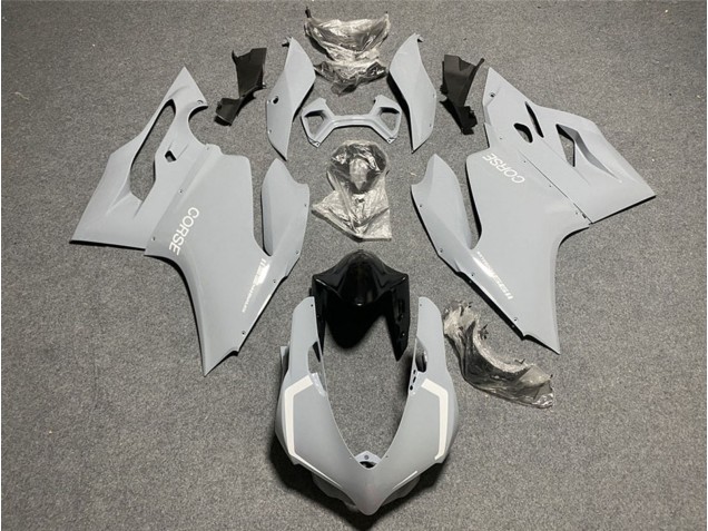 Nardo Gris Clair Blanc Corse Carénage Moto Ducati 1199 2011-2014