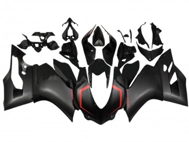 Noir Fibre de Carbone Style Rouge Carénage Moto Ducati 1299 2015-2020 Pas Chère