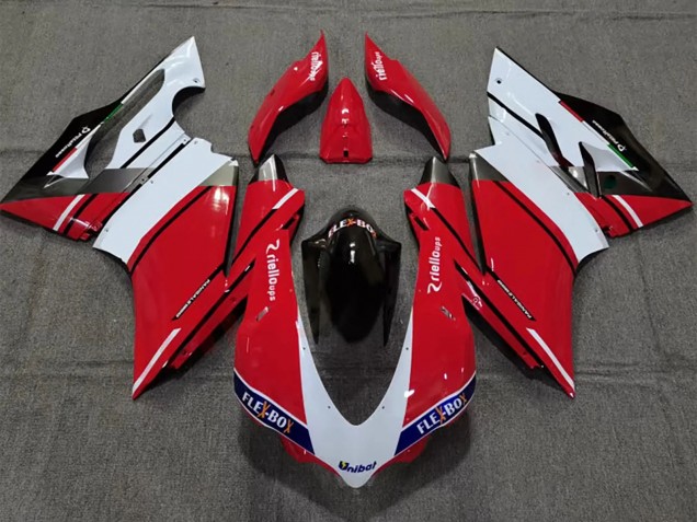 Blanc Rouge Noir Brillant Unibat Flex-Box Carénages Moto Ducati 959/1299 2015-2020