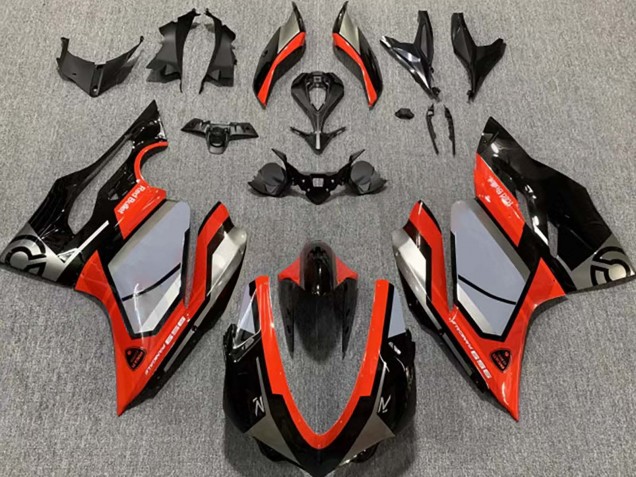 Argent Rouge Noir Brillant Carénage Moto Ducati 959 2015-2020