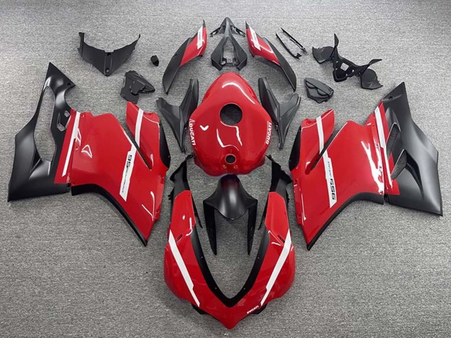 Rouge Noir Mat Carénage Moto Ducati 959 2015-2020