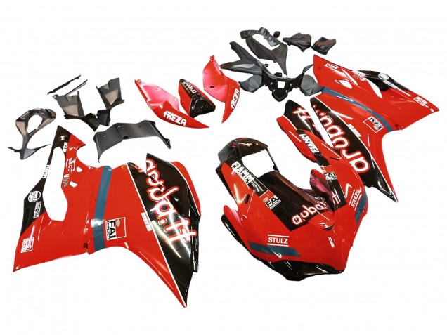 Rouge Noir Brillant Fiamm Carénage Moto Ducati 959/1299 2015-2020