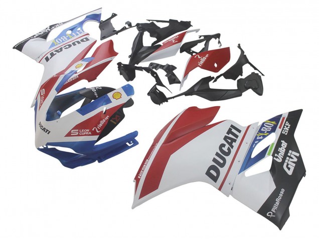 Blanc Rouge Bleu Noir Mat Unibat Flex-Box Carénage Moto Ducati 1299 2015-2020