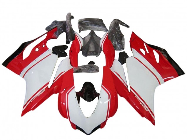 Blanc Rouge Noir Brillant Kits Carénages Moto Ducati 959 2015-2020