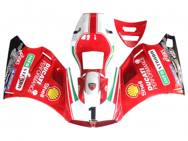 Blanc Rouge Jaune Vert Noir Brillant Performance Carénage Moto Ducati 748/916/996/998 1993-2005