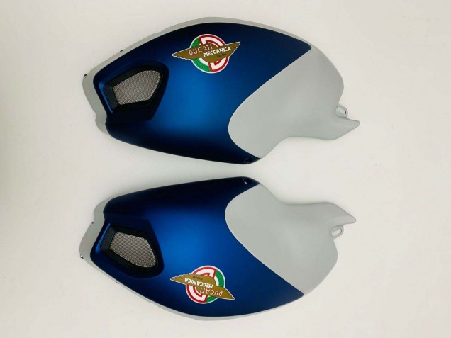 Bleu Foncé Argent Carénage Moto Ducati Monster 696 796 1100 1100S 2008-2012