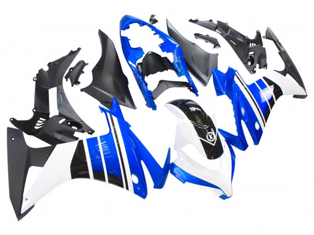 Bleu Blanc Noir Mat Carénage Moto Honda CBR500R 2013-2015